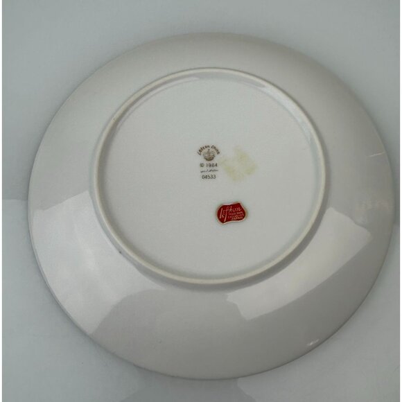 Lefton China Vintage Cardinal Bird Holly Ivy Christmas Holiday Plate Japan 1984 - Picture 8 of 14